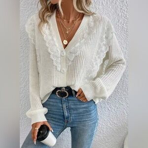 NWOT SHEIN LACE CARDI